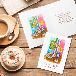Rustic Floral Cosy Coffee Setting Feel Better Card