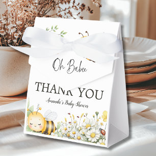 Rustic Floral Daisy Oh Babee Honey Bee Baby Shower Favour Box