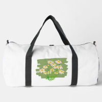 Rustic Floral Design on Green Background