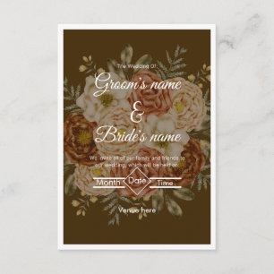 Rustic Floral Elegance Wedding Invitation
