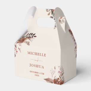 Rustic Floral Elegant Autumn Fall Wedding Favour Box