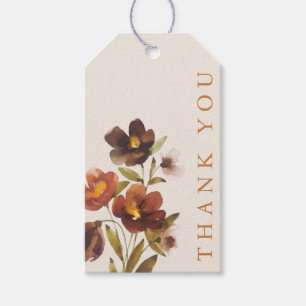 Rustic Floral Elegant Minimal Wedding Gift Tags
