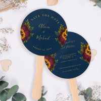 Rustic floral elegant script wedding save date han