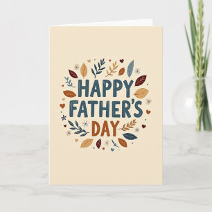 Rustic Floral Fathers Day Card