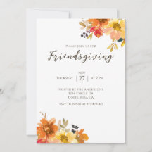 Rustic Floral Friendsgiving Dinner