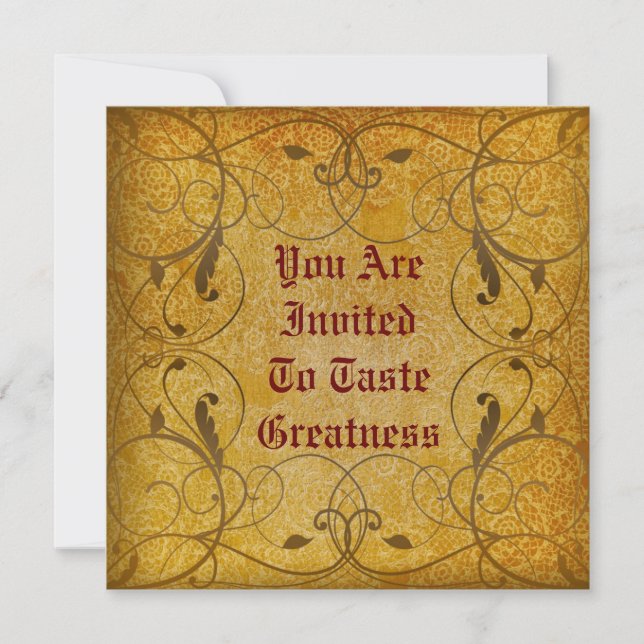 Rustic Floral Invitation (Front)