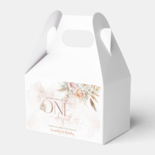Rustic Floral Isn't She Onederful Birthday Favour Box