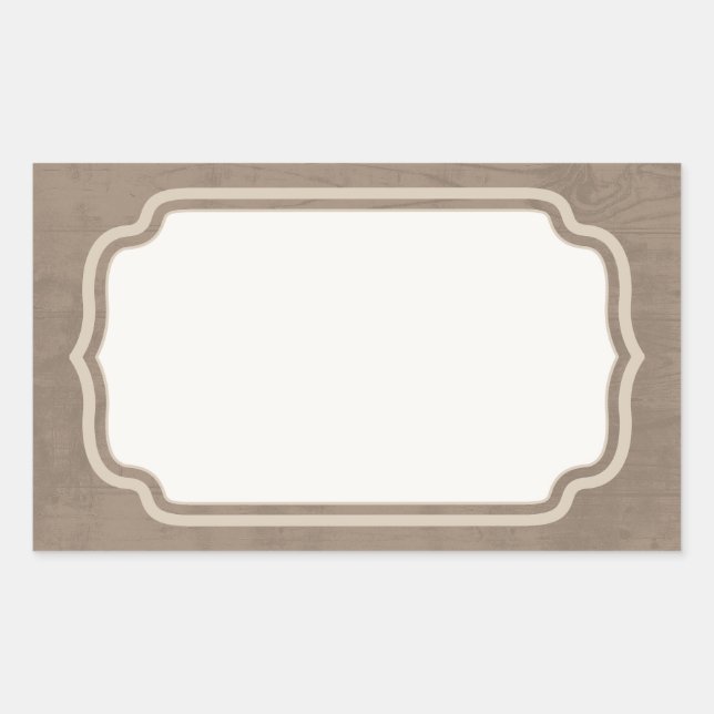 Rustic Floral Label – Country Baby Shower or Favou (Front)