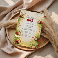 Rustic Floral Lady Bug 1st Birthday