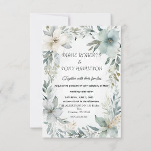  Rustic Floral & Minimalist Wedding RSVP Card