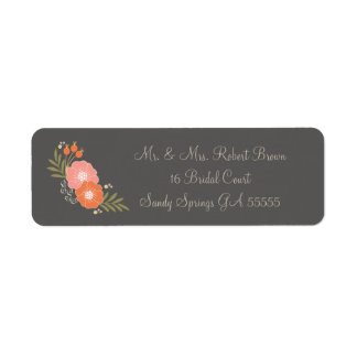Rustic Floral Mr and Mrs. Address Labels