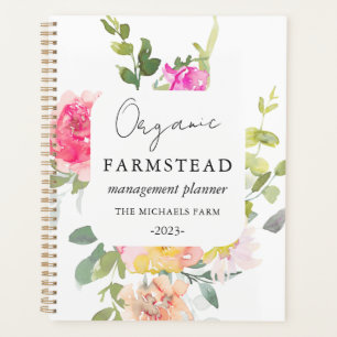 Rustic Floral Organic Farmstead Management Planner