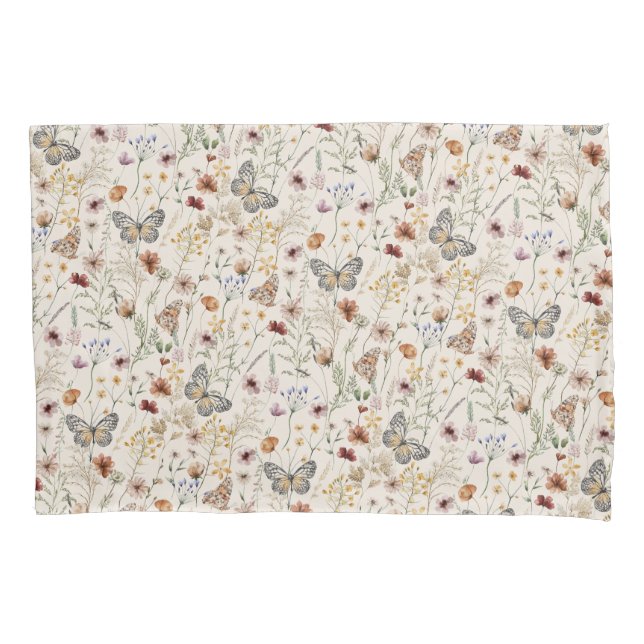 Rustic Floral Pillowcase (Front)
