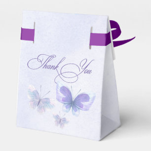 Rustic Floral Purple Lilac Butterflies Sweet 16 Favour Box