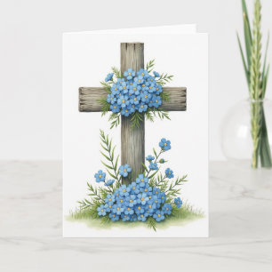 Rustic Floral Remembrance Card