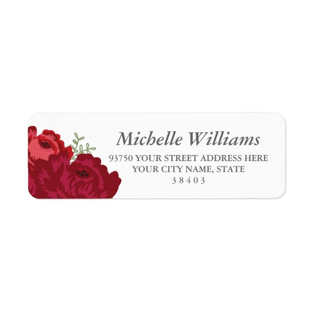 Rustic Floral Return Address Labels (Front)