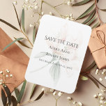 Rustic Floral Save The Date<br><div class="desc">This “Save the Date” is a magnet that is so simple yet gorgeous. The muted peony flower in the background gives this a modern elegant feel. Neutral and stunning. Perfect for any wedding theme. Simplicity at its best. Sheer elegance. I’ve enjoyed creating this design for your special day. 100% customer...</div>