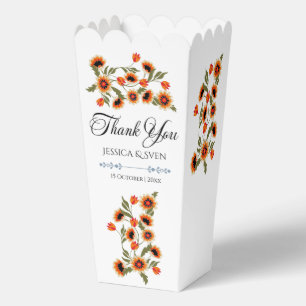 Rustic Floral Scandinavian Folk-Inspired Wedding Favour Box