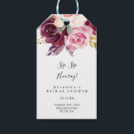 Rustic Floral Sip Sip Hooray Bridal Shower Gift Tags<br><div class="desc">These rustic floral sip sip hooray bridal shower gift tags are perfect for a modern wedding shower. The design features beautiful and colourful hand-drawn flowers and foliage,  elegantly arranged into attractive bouquets.</div>