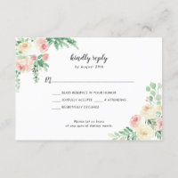 Rustic Floral String Lights buffet wedding RSVP