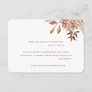 Rustic Floral Wedding Enclosure Card – Earthy Eleg