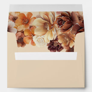 Rustic Floral Wedding Envelope