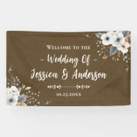 Rustic Floral Wedding Faux Kraft Paper Texture