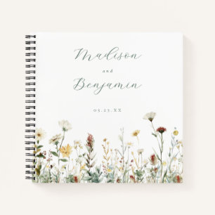 Rustic Floral Wedding Guest Book