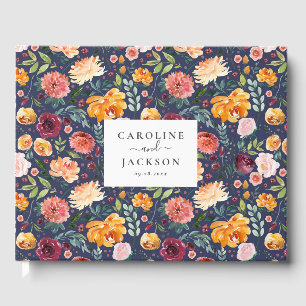 Rustic Floral Wedding Guestbook
