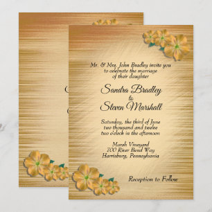 Rustic Floral Wedding Invitation