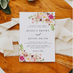 Rustic Floral Wedding Invitation-05 Invitation