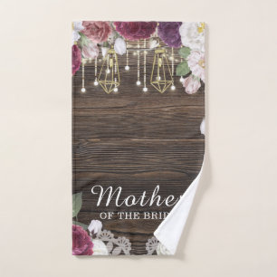 Rustic Floral Wedding Mother of the Bride Hand Towel