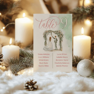 Rustic Floral Wedding Table Cards Seating Plan