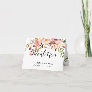 Rustic Floral Wedding Thank You