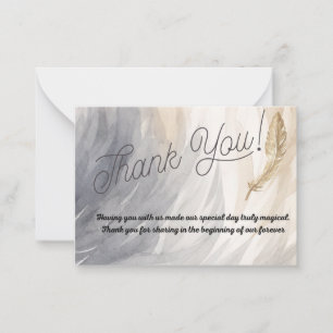 Rustic Floral Wedding Thank You Card