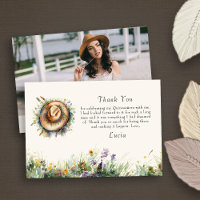 Rustic Floral Wildflower Cowgirl Photo