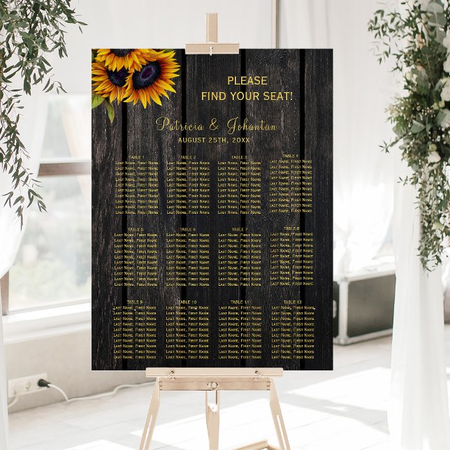 Rustic floral wood wedding acrylic seating chart (Creator Uploaded)
