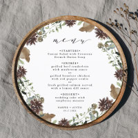 Rustic Floral Wreath Fall Winter Wedding Circle