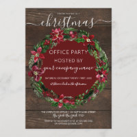 Rustic Floral Wreath Wood Corporate Christmas