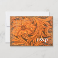 Rustic Flower Country Western Wedding RSVP