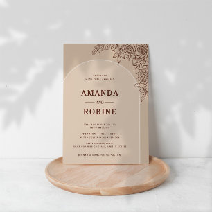 Rustic Flower Elegant Wedding Invitation