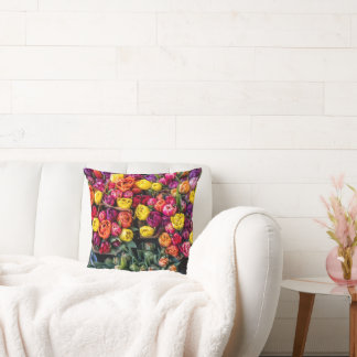 Rustic Flower Market – Fresh Floral Bushels Cushion