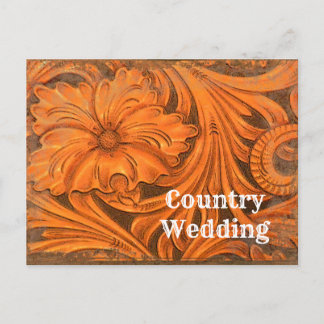 Rustic Flower Western Wedding Save the Date Announcement Postcard