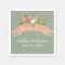 Rustic Flowers Bridal Shower Paper Napkins