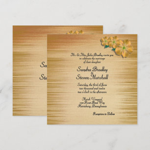 Rustic Flowers Wedding Invitation