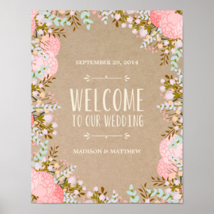 Rustic Flowers   Wedding Reception Sign