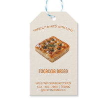 Rustic Focaccia Bread Bakery Product Tags