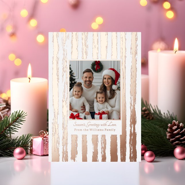 Rustic Foil Foil Christmas Cards Template Holiday (Creator Uploaded)