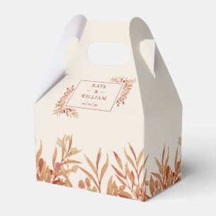Rustic Foliage Autumn Fall Wedding Favour Box
