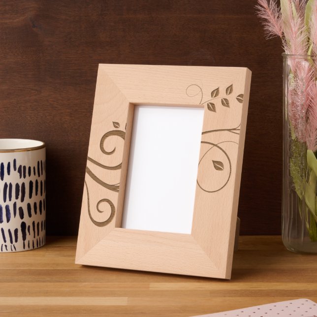 Rustic Foliage Leaves Botanical Photo Etched Frames (Left)